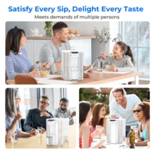 Waterdrop Electric Instant Water Filter Jug With A 3-Month Filter, 6L Countertop Water Filter System, Reduces Chlorine, Lead, Mercury - White - View 2