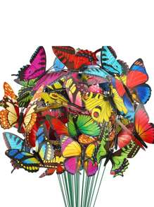 10 piezas de decoraciones de mariposas para jardin, escogidas al azar - Multicolor - Ver 2