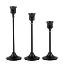 European-Style Iron Art Small Candlestick Set Of 3 For Dining Table, Western Candlelight Dinner, Wedding Decoration Candle Holder