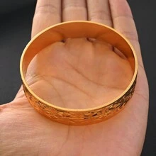 Brățară cu manșetă ajurata în stil Dubai, cu lățime de 14 mm, cadou de bijuterii africane pentru ziua de naștere a femeilor