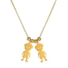 不锈钢男女童吊坠个性化定制项链，可刻名字、日期，串珠项链，个性化名字男女童吊坠项链，母亲节礼物，不锈钢首饰，家庭首饰，生日派对配饰，友谊礼物，夏季首饰，女士沙滩配饰 - 金色 - 查看 12