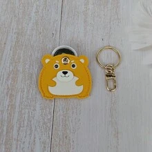 Hộp đựng móc khóa bằng da Airtag, Phụ kiện Kawaii dễ thương Thích hợp cho Đồ dùng học tập Airtag Quà tặng giáo viên Phụ kiện giáo viên tựu trường - Màu vàng - Xem 5