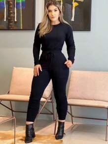 Women Two-Piece Outfits - 黑色 - 查看 1