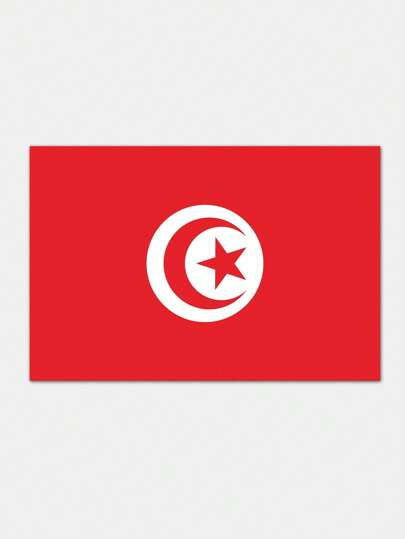 Bandeira da Tunísia Nº4, 90*150cm, Com Montagem de Um Lado