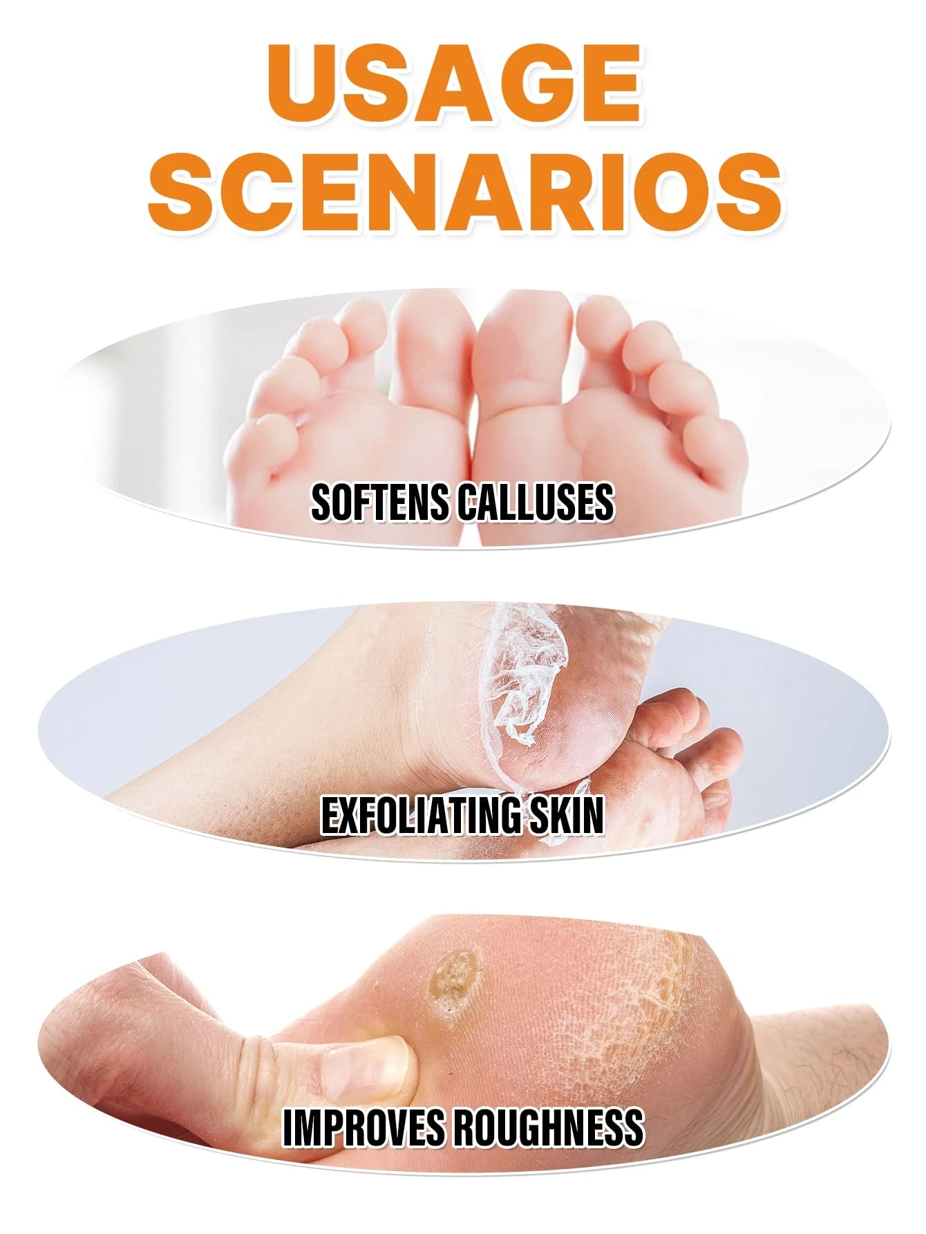 1 Bottle 300ml Vitamin C Foot Exfoliating Gel,For Dry And Cracked Heels & Feet, Prevents