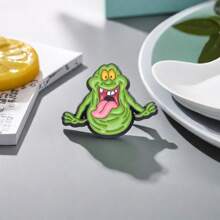 Creative Cartoon Metal Badge For Western Film & TV Fans, Funny Green Monster Shaped Pin For Clothes, Bags, Etc. Personalized Accessory For Backpacks, Clothing, Etc. Great Gift For Friends Or Besties