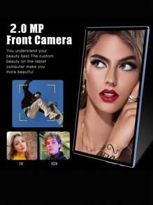 Qetupa X90 Android 13平板電腦，4GB RAM +128GB ROM（支援擴展至4GB RAM），支援BT 5.0和Wi-Fi 5，2+5 MP 雙攝像頭，MTK6755八核處理器，10.1英寸IPS 1280*800顯示屏平板電腦，適用於在線課程、閱讀，8000mAh電池壽命，支援SD卡，GPS功能 - 藍色 - 查看 4