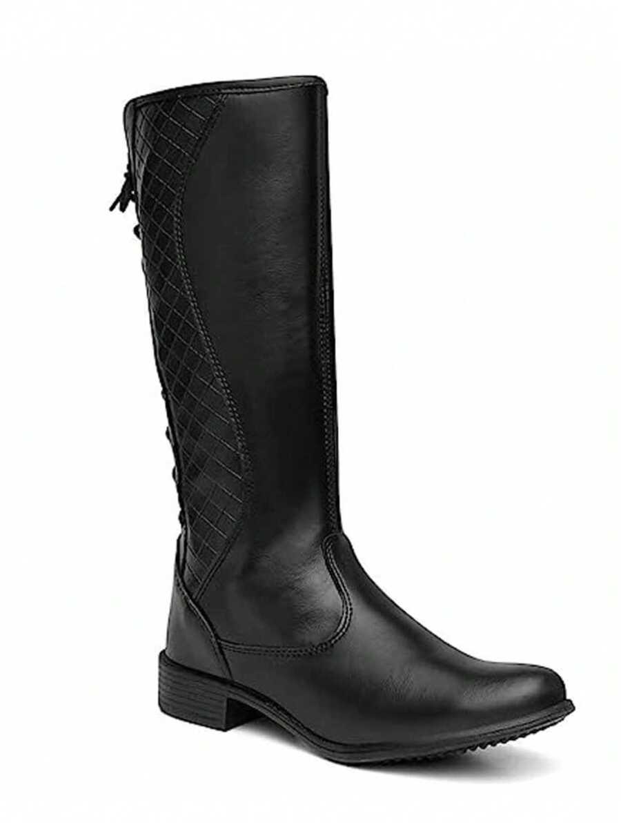 Women Mid-Calf Boots - Black - View 1