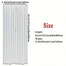 1 pezzo, Striscione per arco da matrimonio lungo 315 pollici, tendaggi di chiffon bianchi trasparenti per decorazioni per cerimonie di matrimonio e fidanzamento, decorazioni per scene, decorazioni per la casa, ristoranti, sfondi per palcoscenici scolastici, decorazioni per il giardino
