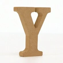 Letras de alfabeto de madera para manualidades, letras 3D para decoración de pared del hogar - Letras decorativas de bricolaje - Ver 44