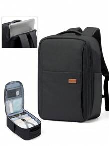 手提行李40*25*20艙房背包,輕便大容量旅行背包女士短途出差旅行行李袋大學生通勤商務背包電腦背包適用於15英寸筆記本電腦,適用於商務旅行露營學校用假期商店行李旅行組織器材女士袋男士禮物戶外禮物 - 黑色 - 查看 2