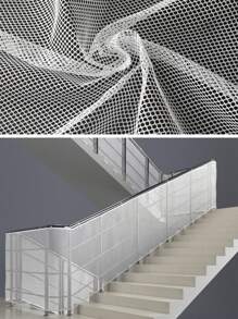 1件装楼梯安全网，阳台防护网，婴幼儿防坠落网，适用于日常安全防护