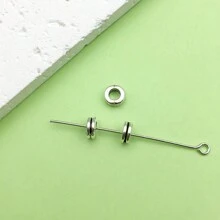 Bộ 50 Hạt Cổ Bạc Rời Hợp Kim Miếng Đệm Hạt Có Lỗ Mũ Hạt Kim Loại Hạt Bạc Cổ Miếng Đệm Thủ Công Cho Vòng Tay Vòng Cổ Hàng Thủ Công Trang Sức DIY Craft - Màu Bạc Cổ - Xem 21