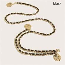 1 pezzo Completo gonna alla moda con catena/cintura in vita, decorazione catena, adatto per San Valentino, estate, scuola