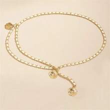 1 pezzo Completo gonna alla moda con catena/cintura in vita, decorazione catena, adatto per San Valentino, estate, scuola