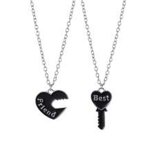 2 Pcs/Set Best Friends Pendant Necklace For Friends Cute Broken Heart Clavicle Chain BFF Best Friends Jewelry Gifts Machine Pendant Necklace For Women Popular Geometry Adjustable Magnetic Double Chain Couple Necklace Jewelry Gifts - Silver - View 16