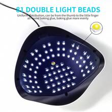 LIMEGIRL SUN X23MAX Nail Lamp With 81 LED Lights, High Power UV Gel Nail Curing Lamp, Professional Portable Nail Dryer For Salon And Home Use, Fast Drying, Hygienic Removable Base Plate, UV Manicure Light