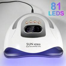 LIMEGIRL SUN X23MAX Nail Lamp With 81 LED Lights, High Power UV Gel Nail Curing Lamp, Professional Portable Nail Dryer For Salon And Home Use, Fast Drying, Hygienic Removable Base Plate, UV Manicure Light