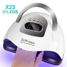 LIMEGIRL SUN X23MAX Nail Lamp With 81 LED Lights, High Power UV Gel Nail Curing Lamp, Professional Portable Nail Dryer For Salon And Home Use, Fast Drying, Hygienic Removable Base Plate, UV Manicure Light