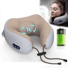 Neck Massager Electric Vibrating Cushion USB Rechargeable Wireless Bivolt - Giống đực - Xem 2