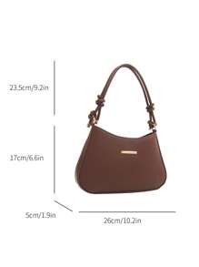Mode Minimalistische Stijl Eenvoudige Vrouwen Schoudertas, Oksel Handtas, Kleur Blok Zwart En Wit Vrouwen Crossbody Tas
