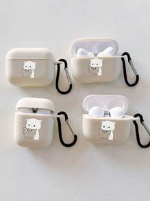 1 件哑光小猫印花保护壳，适用于 Apple 无线蓝牙耳机（不含耳机）
