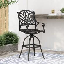 Cast Aluminium SWIVEL BAR STOOL - Bronze - View 4
