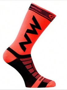 4 Pairs Of Men's Cycling Socks Highway High Stretch Sports Socks Bicycle Mid-Tube Socks