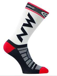 4 Pairs Of Men's Cycling Socks Highway High Stretch Sports Socks Bicycle Mid-Tube Socks