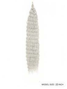 Deep Curly Hair Extensions Ocean Wave Crochet Hair Extensions Deep Wave Crochet Hair Extensions 1Pack 30Inch Synthetic Twist Ripple Curly Braiding Hair For Women - Gray Highlight - View 3