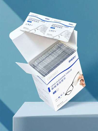 100 حزمة من مناديل تنظيف وإزالة الضباب للنظارات وشاشات الهاتف والكمبيوتر المحمولة