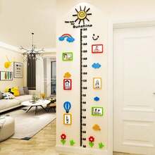 1pc Baby Height Measurement Sticker, 3D Wall Sticker Kindergarten Height Ruler, Children's Room Decorative Wall Sticker, Cartoon Removable Acrylic 3D Wall Decal Height Chart, Random Color - Multicolor - View 20