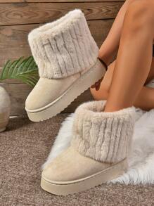 بوت ثلج نسائي جديد موضة خريف / شتاء 2024 قادر على إتباع الموضة و التريح و تعدد الإستعمالات و الدفء