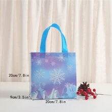 12 Stück Schneeflocken-Themen Vliesbeutel, Geschenkverpackung für Geburtstagspartys, wasserdicht & wiederverwendbare Einkaufstasche