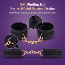 Utimi UTIMI 4-Piece BDSM Kit - Black And Red Adjustable Handcuffs And Ankle Cuffs For Beginner Couples