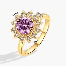 1 Độc Đáo Thời Trang Pha Lê Cối Xay Gió Nhẫn Cho Nữ Đốt Ngón Tay Mở Đầu Lo Âu Vòng Nhẫn Trang Sức Dự Tiệc Quà Tặng - TJZ582 - Xem 1