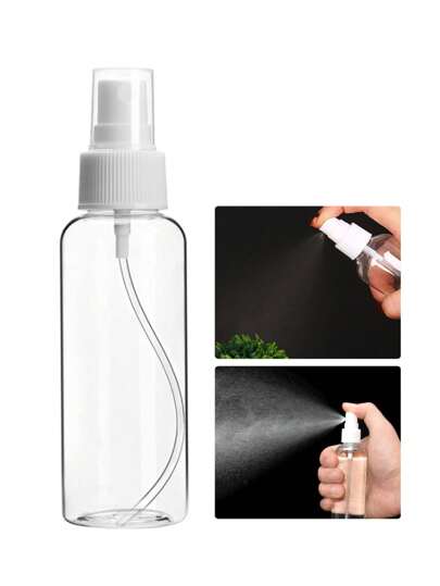 1 Pezzo Bottiglia spray a getto ultra fine, Mini vaporizzatore, Dispenser portatile per lozioni e creme cosmetiche, Bottiglia trasparente bianca vuota con spruzzatore a pressione, Portatile, Adatto per viaggi, casa, bagno, shopping