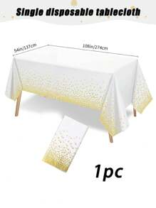 1set/2set /4set Disposable Plastic Tablecloths And Satin Table Runner 54 X 108 Inch Tablecloth For Parties 12 X 108 Inch Table Runners For Wedding New Year Birthday Shower,Christmas - Gold - View 13