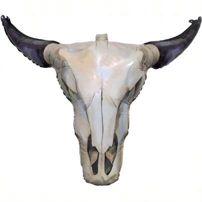 Globo de aluminio con forma de cabeza de toro longhorn para fiesta vaquera, decoración de pared para fiesta vaquera, suministros para fiesta de despedida de soltero, día de San Valentín, vuelta al colegio
