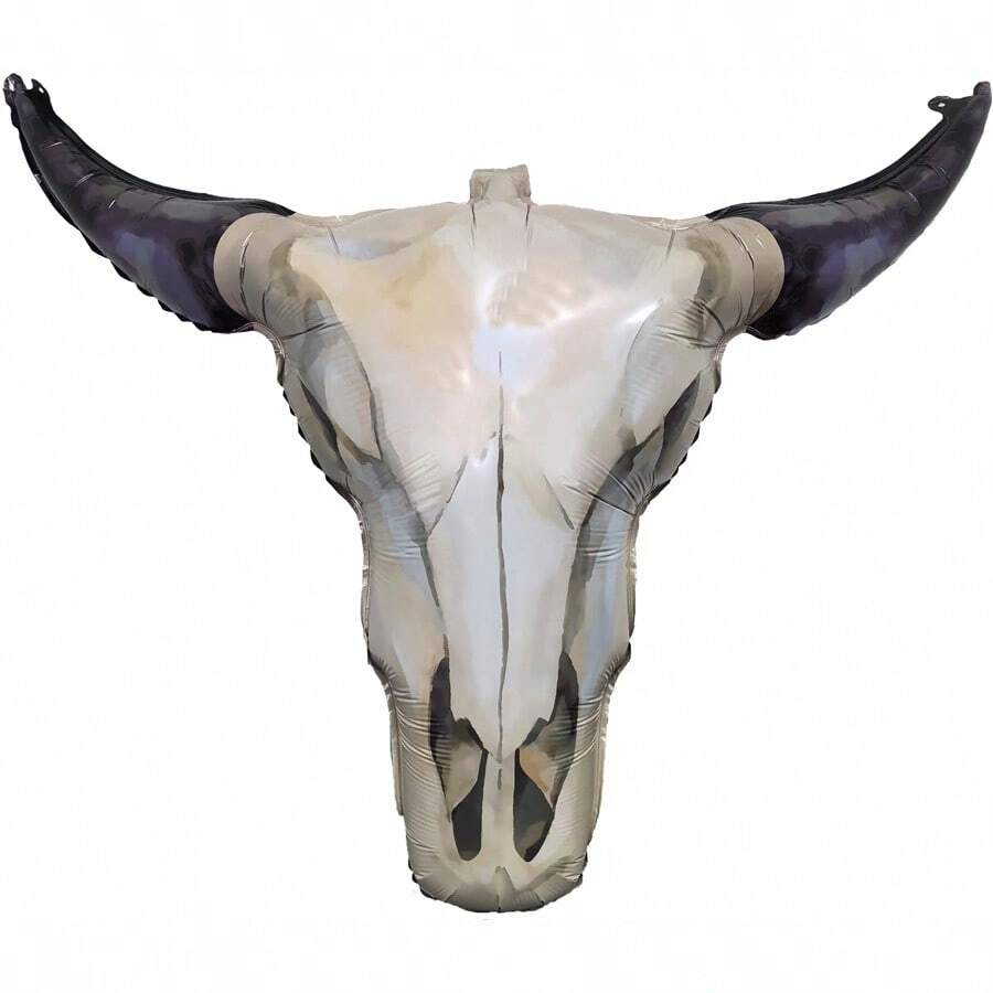 Bong bóng tiệc Western Longhorn Bull, Bong bóng giấy bạc Cowboy Longhorn, Trang trí tường tiệc Cowboy, Đồ dùng tiệc độc thân Final Cowboy Rodeo, Ngày lễ tình nhân trở lại trường - Nhiều màu - Xem 1