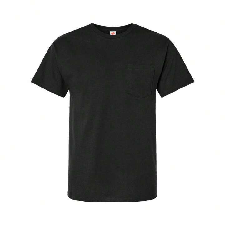 Hanes Essential T Pocket T Shirt Black for Sale New Zealand New Collection Online SHEIN New Zealand