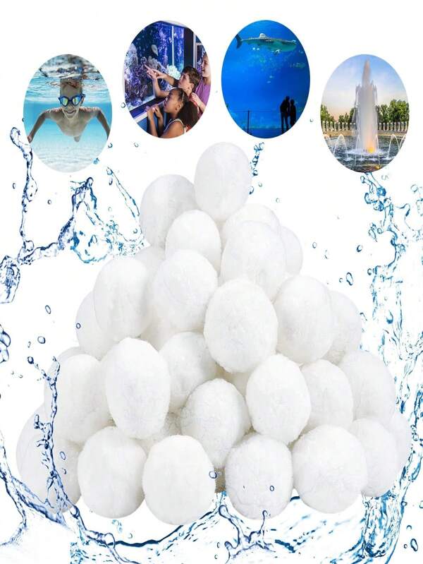 25pcs, Foam Pool Filter Balls For Sand Filter, Reusable Ilter Balls For Above Ground Pool, Fish Tank, And Aquarium Filtration