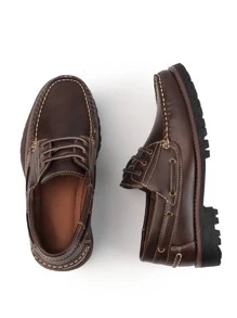 Where’s That From ISAAC CHUNKY BOAT SHOES - Brown - View 3