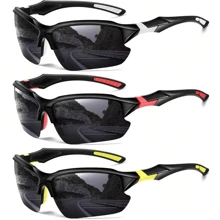 Kính thời trang phân cực thể thao dành cho nam, thích hợp cho đạp xe, chạy bộ, câu cá, kính bảo vệ ngoài trời nhẹ, thường ngày - Phim xám khung đen trắng - Xem 5