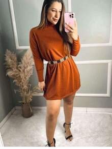 Women Dresses - Màu Mù tạt vàng - Xem 2