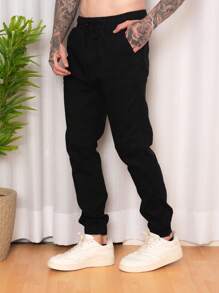 Men Sweatpants - 黑色 - 查看 1