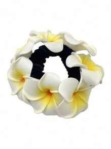 1个夏威夷雏菊花泡沫发圈，适合扎发髻或马尾辫，可作发圈、橡皮筋、发绳、弹力发圈、发饰、头饰、弹力发带。 - 彩色 - 查看 10