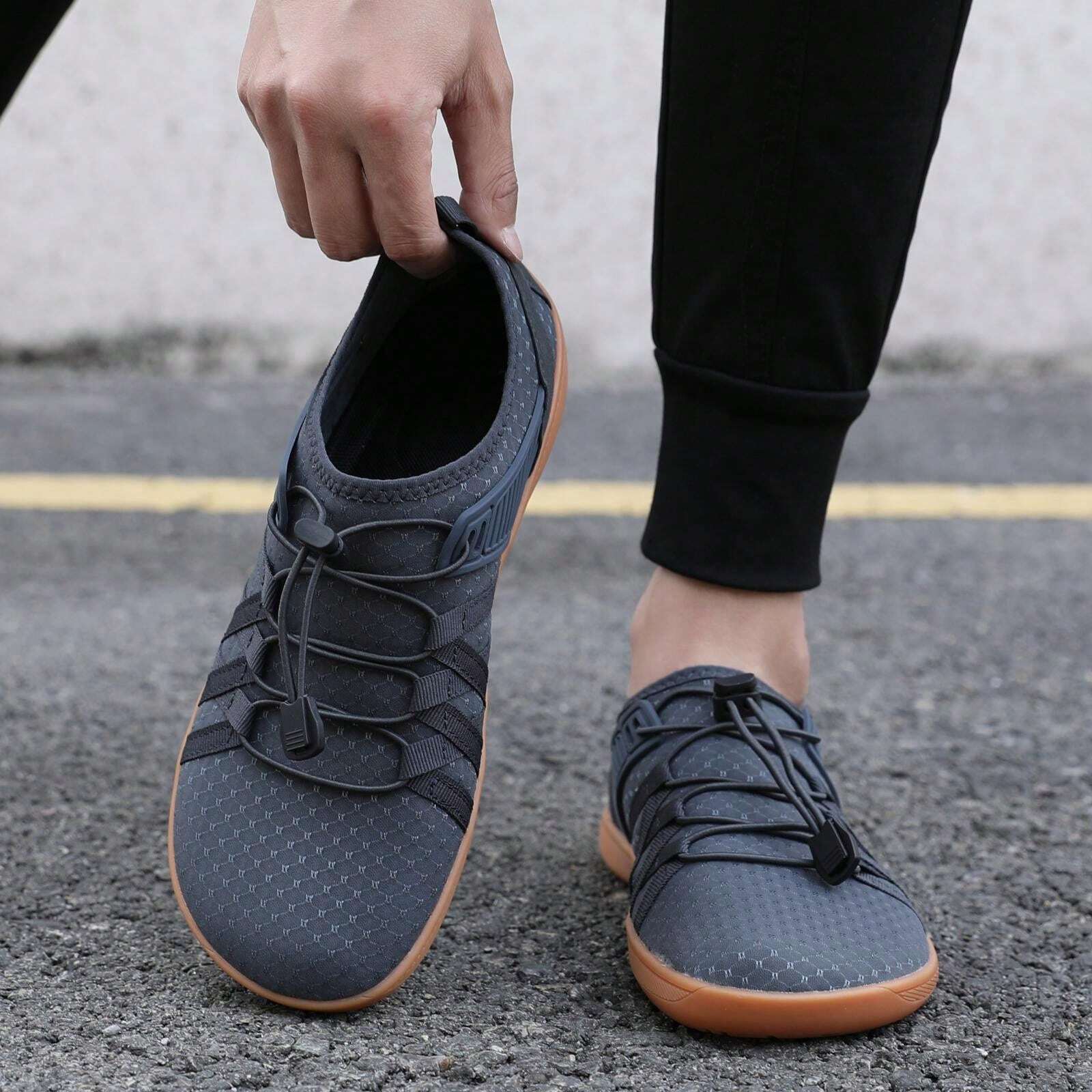Unisex Wanderschuhe mit breiter Zehenbox, Trail Laufschuhe für Herren, bequeme leichte Sport
