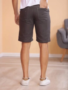 Men Denim Shorts - Grey - View 3