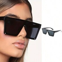 New Fashion Oversized Square Sunglasses For Men And Women Vintage Big Frame Glasses UV400 Protection - Multicolor - View 16